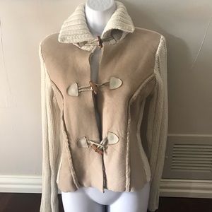 MADE IN ITALY TIP TOP Wool/sheepskin cardigan
